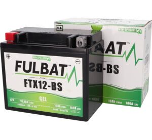 FULBAT Battery 12V/10Ah FTX12-BS (YTX12-BS) ACCESS Tomahawk, MAX, SUZUKI, KAWASAKI