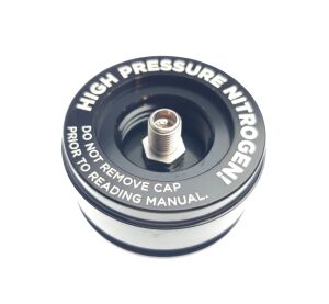 Reservoir End Cap:(1.834 Bore,5/16-32, .900 TLG) Al 6061, Black Ano II,Laser Etch Warning