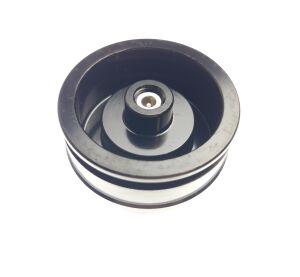 Reservoir End Cap:(1.834 Bore,5/16-32, .900 TLG) Al 6061, Black Ano II,Laser Etch Warning