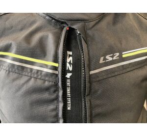 LS2 SHADOW MAN JACKET BLACK TITANIUM H-V YELLOW