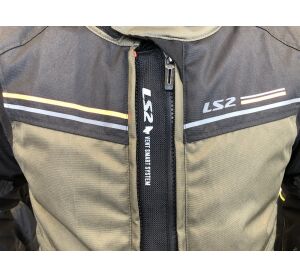 LS2 SHADOW MAN JACKET KHAKI BLACK H-V ORANGE