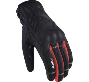 LS2 JET 2 MAN GLOVES BLACK RED