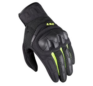 LS2 KUBRA MAN GLOVES ANTHRACITE H-V YELLOW