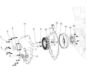 Left crankcase cover.