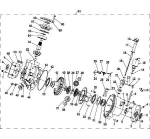 Rear Gearcase Exploded View
