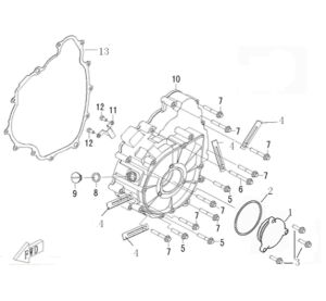 LEFT CRANKCASE COVER (NEW MODEL)