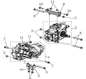 FRONT AND REAR GEAR-BOX