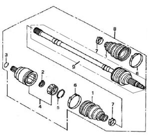 FRONT RIGHT DRIVE AXLE  (FOR 4WD)