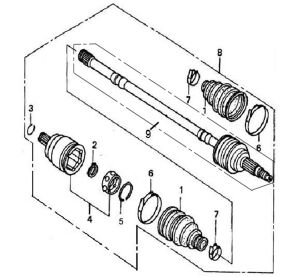 FRONT RIGHT DRIVE AXLE （FOR 4WD）