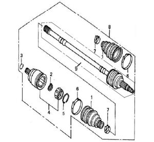FRONT RIGHT DRIVE AXLE （FOR 4WD）