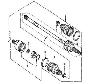 FRONT RIGHT DRIVE AXLE （FOR 4WD）