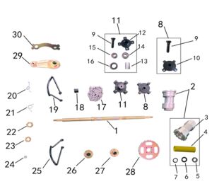 Rear axle assembly & accessories