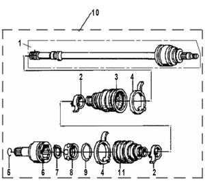 REAR LEFT DRIVE AXLE（EURO 4）