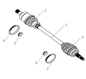 REAR RIGHT DRIVE AXLE (XL)