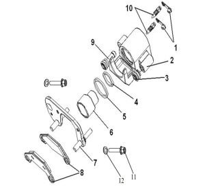 BRAKE CALIPER,R.FR 0F EUROPE BRAKING SYSTEM