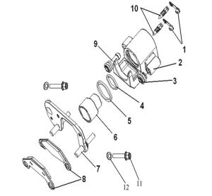 BRAKE CALIPER,R.FR 0F EUROPE BRAKING SYSTEM