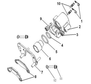 BRAKE CALIPER,R.FR 0F EUROPE BRAKING SYSTEM