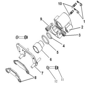 BRAKE CALIPER,R.RR 0F EUROPE BRAKING SYSTEM