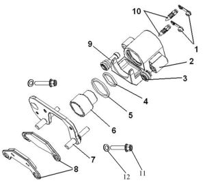 BRAKE CALIPER,R.RR 0F EUROPE BRAKING SYSTEM