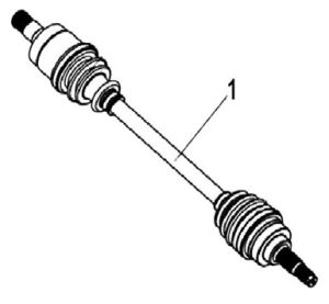 FRONT LEFT DRIVE AXLE (FOR 4WD)