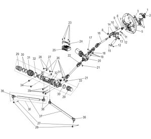 STEERING SYSTEM  (NARROW VEHICLE  VERSION)