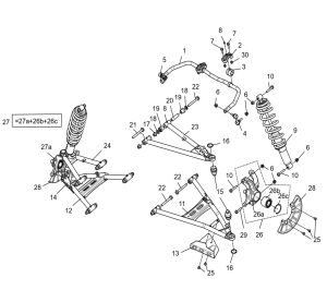 Front suspension assembly-European standard