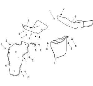 REAR UPPER RUBBER AND PLASTIC PARTS