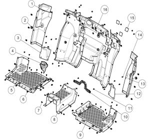 COCKPIT FOOT PEDAL PARTS.