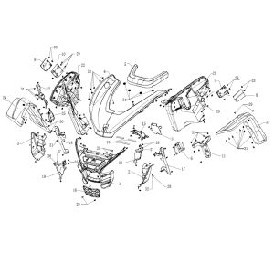 FRONT RUBBER AND PLASTIC PARTS