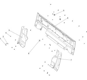 Rear panel of cockpit