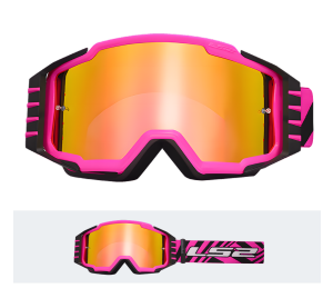 LS2 CHARGER PRO GOGGLE PINK WITH SILVER VISOR