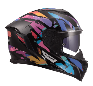 LS2 FF818 STORM III KAOS BLACK PURPLE BLUE