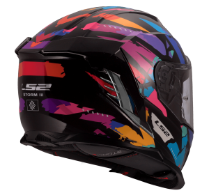 LS2 FF818 STORM III KAOS BLACK PURPLE BLUE