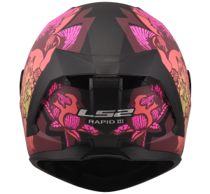 LS2 FF820 RAPID III POPPIES II BLACK PINK