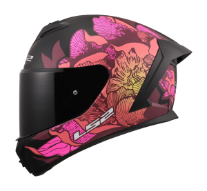 LS2 FF820 RAPID III POPPIES II BLACK PINK