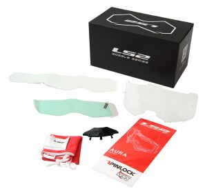 LS2 AURA PRO GOGGLE BLACK BLUE WITH IRIDIUM VISOR