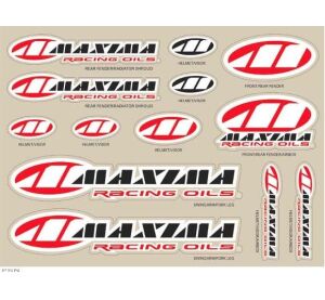 MAXIMA Decal Sheet - Assorted logos 15 mil / Size 11" x 14" (28cm x 23.5cm)