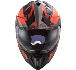 LS2 MX701 EXPLORER ALTER MATT BLACK FL.ORANGE