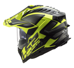 LS2 MX701 EXPLORER ALTER MATT BLACK H-V YELLOW