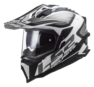 LS2 MX701 EXPLORER ALTER MATT BLACK WHITE