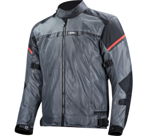 LS2 RIVA MAN JACKET BLACK DARK GREY RED