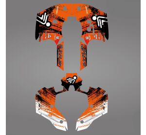 GRAPHIC STICKER KIT for Segway AT5-L orange