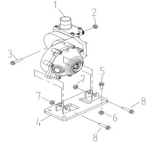 FRONT GEAR-BOX BRACKET (T3 EFI) (FOR 4WD)