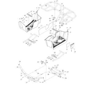 FOOTREST / FRONT BUMPER/ REAR HAND GRIP