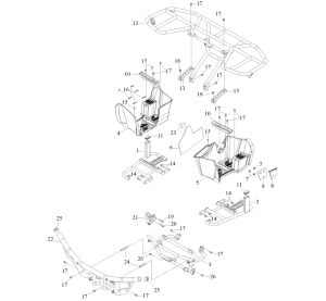 FOOTREST / FRONT BUMPER/ REAR HAND GRIP