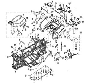 REAR FENDERS AND FRAME