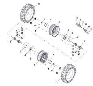 WHEEL REAR (ABS) (LOCK RING STYLE)