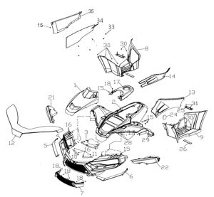 FRONT BODY (T3 EFI) (-ProMax )