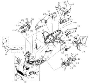 FRONT BODY (ATV550-D, NORMAL EEC FRONT LIGHTS)