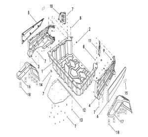 FENDER (FOR UTV WITH REAR PLASTIC CARGO)